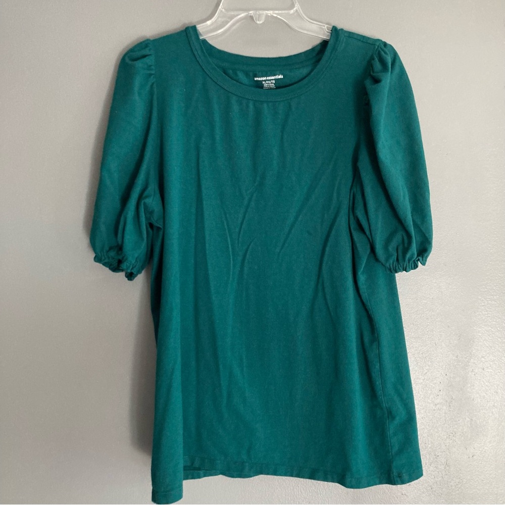 Emerald Green Puff Sleeve Tee